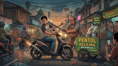 Batang Besi Mendarat, Pemuda di Banjarmasin Tewas Perkara Knalpot Brong Motor