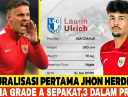 Calon Pemain Naturalisasi Timnas Indonesia Bocor, Laurin Ulrich Berpotensi Jadi Nama Ketiga di Era John Herdman
