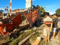 Fatal! Petugas Palang Pintu Ketiduran, Truk Nyaris Diterjang KA Brantas di Kediri