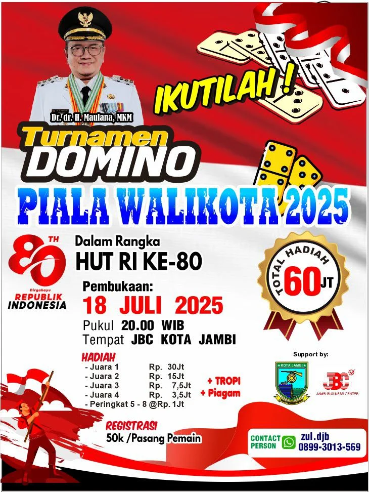 PWI Kota Jambi Gelar Open Turnamen Domino Antar Insan Pers, Berebut Hadiah Jutaan Rupiah