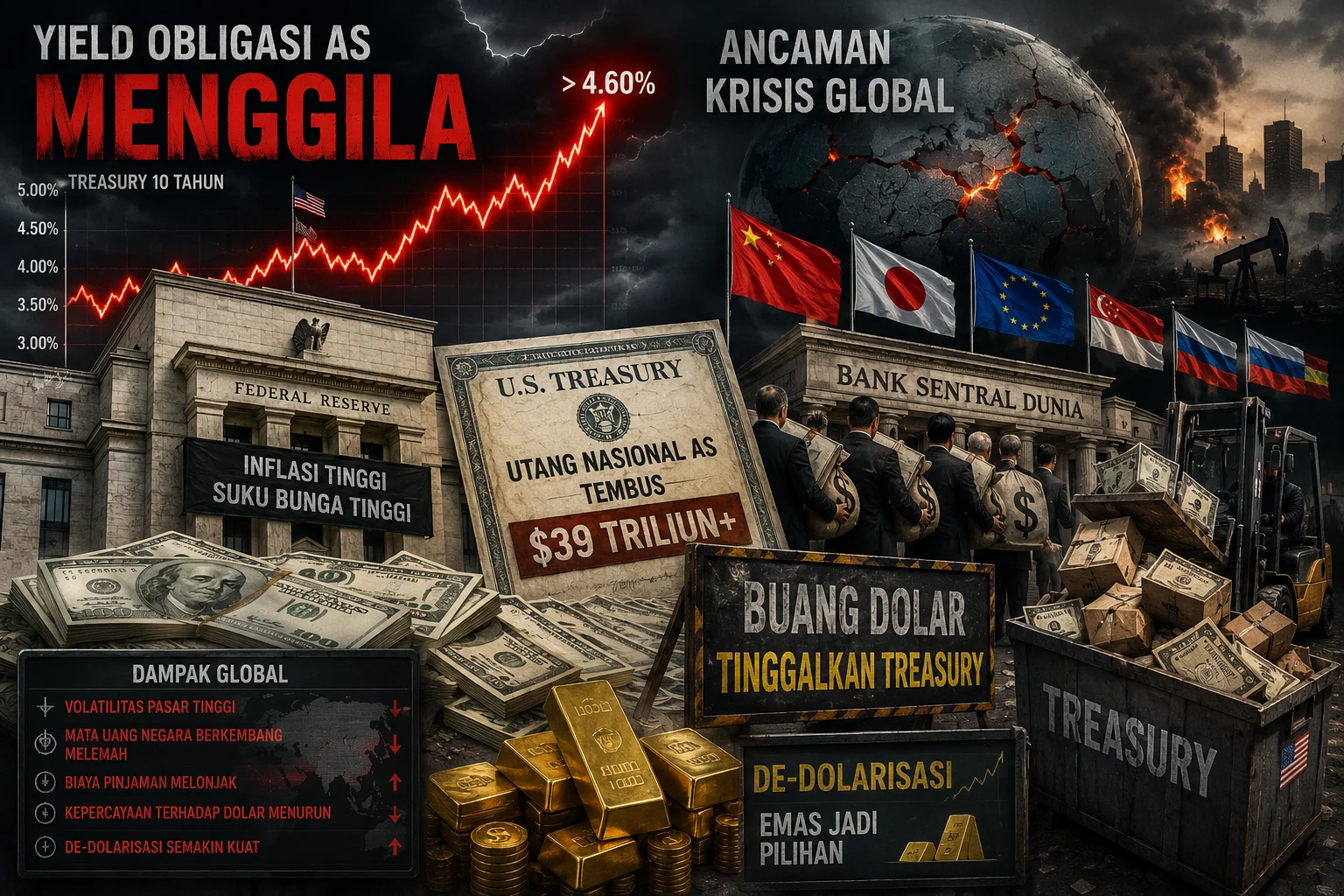 Departemen Keuangan AS di Tengah Utang 40 Triliun Dolar: Buyback Obligasi dan Tekanan Ekonomi Global
