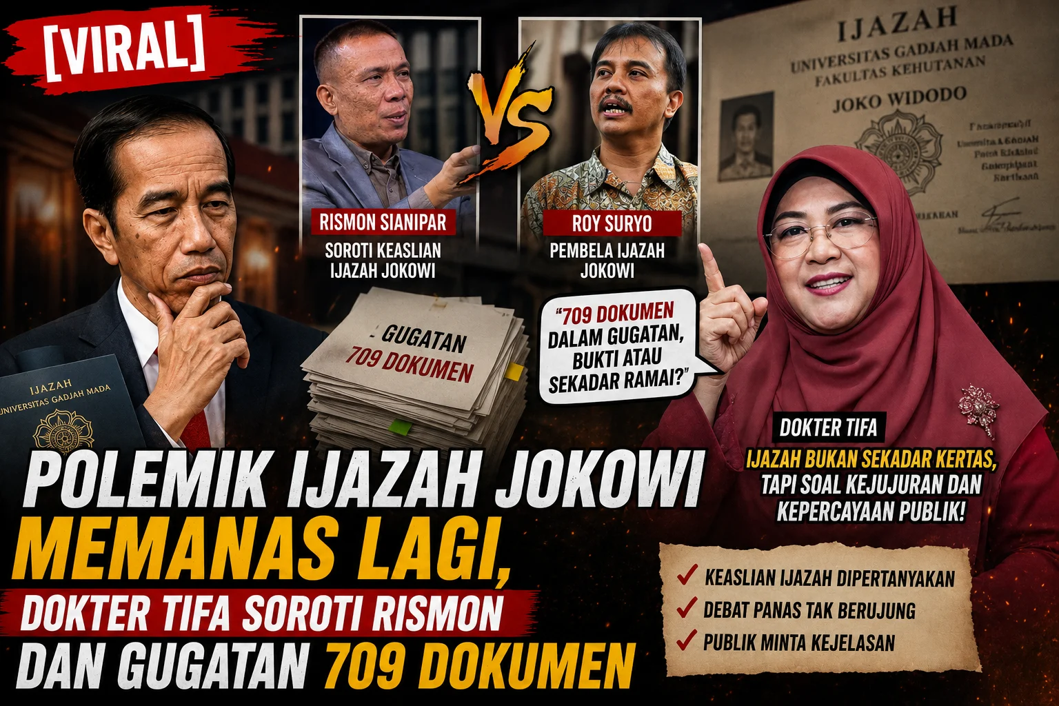 Presiden di Sorotan: Gugatan Dokter Tifa, Vonis Mati Assad, hingga Bantuan Jokowi