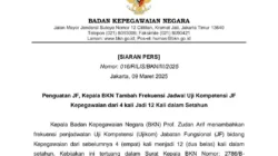 BKN Minta Uji Kompetensi ASN Digelar 12 Kali Setahun dan Gratis, Ini Alasannya