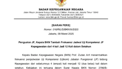 BKN Minta Uji Kompetensi ASN Digelar 12 Kali Setahun dan Gratis, Ini Alasannya