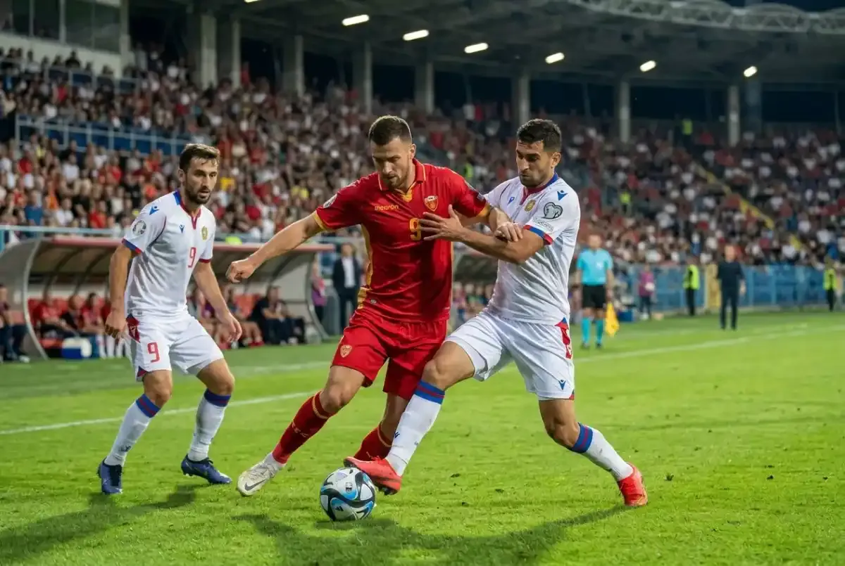 Duel Sengit Montenegro vs Armenia Berakhir Tanpa Gol, Kartu Merah Warnai Laga