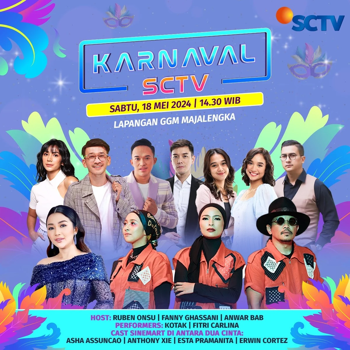 Karnaval SCTV Hadir Perdana di Batang, Putri Pewaris Ramaikan Panggung Hiburan Gratis