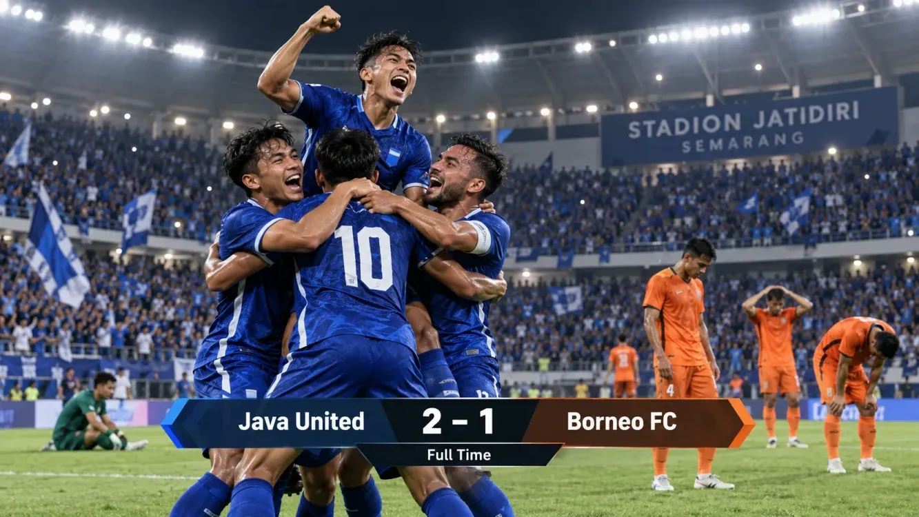 klasemen java united fc vs borneo fc