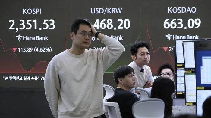 KOSPI Terjun Bebas: Sentimen Negatif dari China dan AS Hantam Pasar Saham Korea