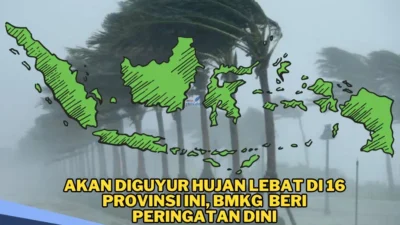 Peringatan Dini BMKG: 16 Wilayah Indonesia Terancam Hujan Lebat dan Angin Kencang Akhir Pekan Ini