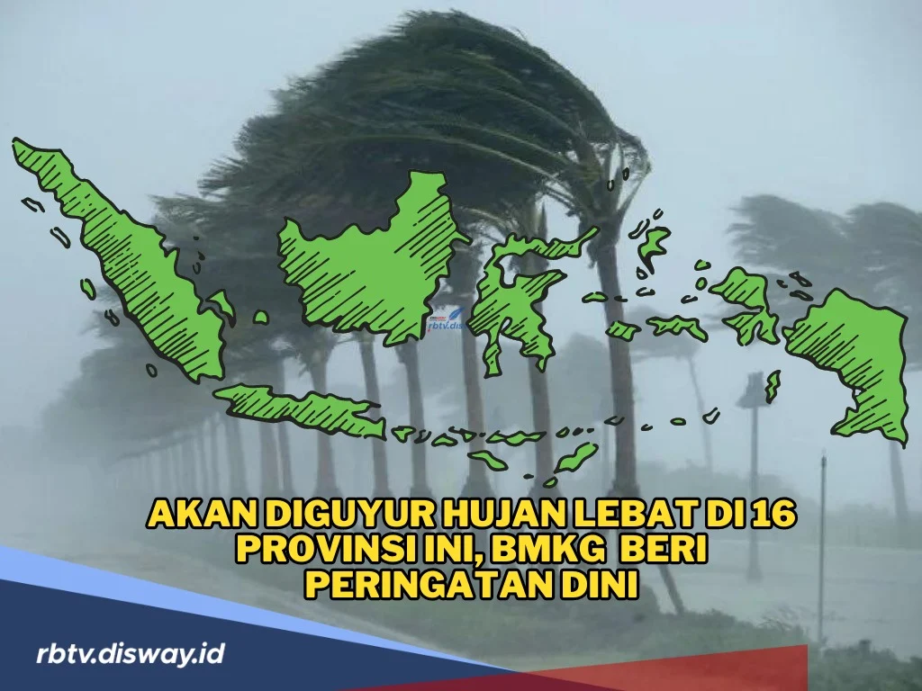 Peringatan Dini BMKG: 16 Wilayah Indonesia Terancam Hujan Lebat dan Angin Kencang Akhir Pekan Ini