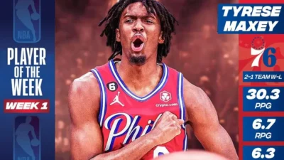 Tyrese Maxey Raih Penghargaan Player of the Week, Bukti Kelasnya di Awal Musim NBA 2026-27